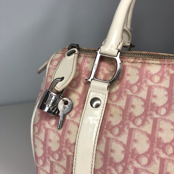 *SOLD* Vintage Dior Monogram Pink Boston Bag - Picture 4 of 8